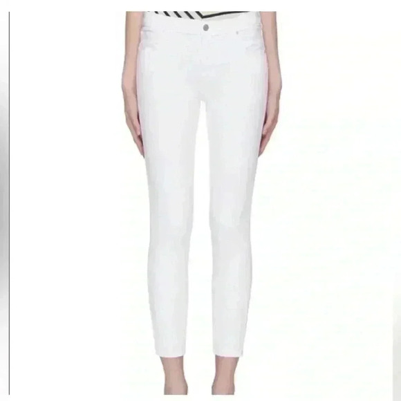 J Brand Cropped Skinny Pantalon in White - Picture 1 of 15